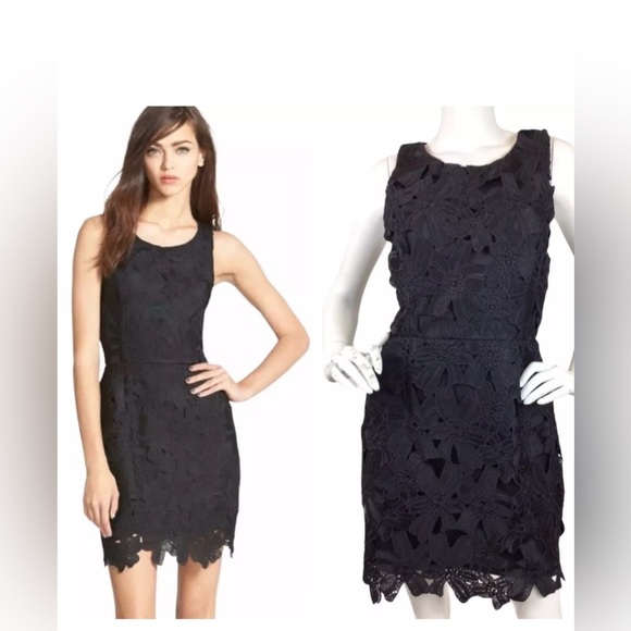 👗🌸ASTR lace lined black dress with back zipper- size small - Picture 1 of 11